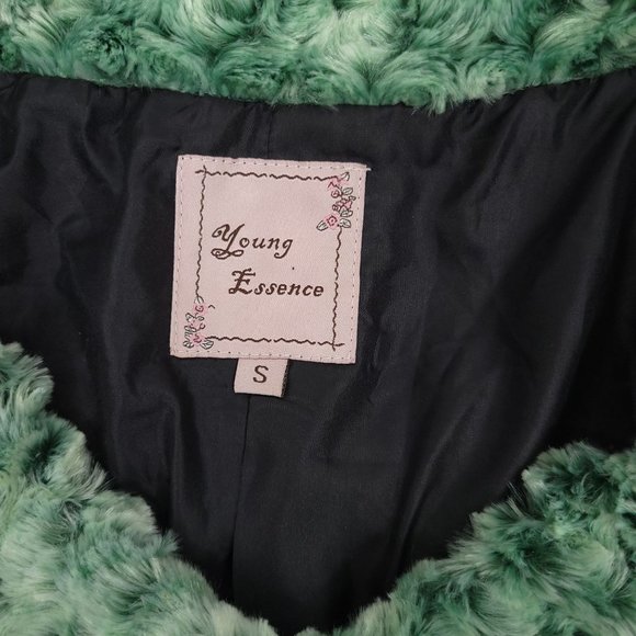 Young Essence Cropped Jacket Women Size S Boho 3/4 Sleeve Dressy Evening Black - Picture 7 of 11